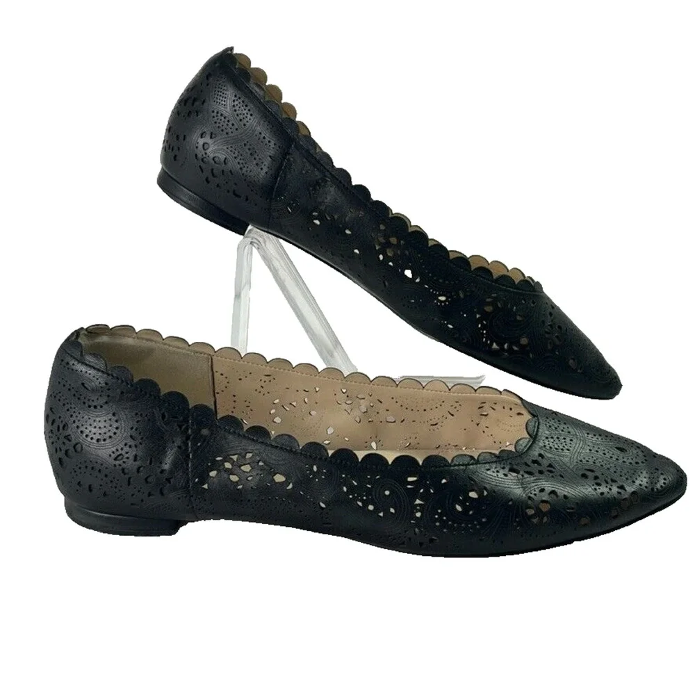 Cole Haan Shoes Women 9B Callie Perforated Leather Scallop Paisley Floral